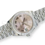 Rolex Datejust 31 278344RBR brand new 2026 — pink sunray Roman dial with applied white gold numerals and date at 3 o'clock