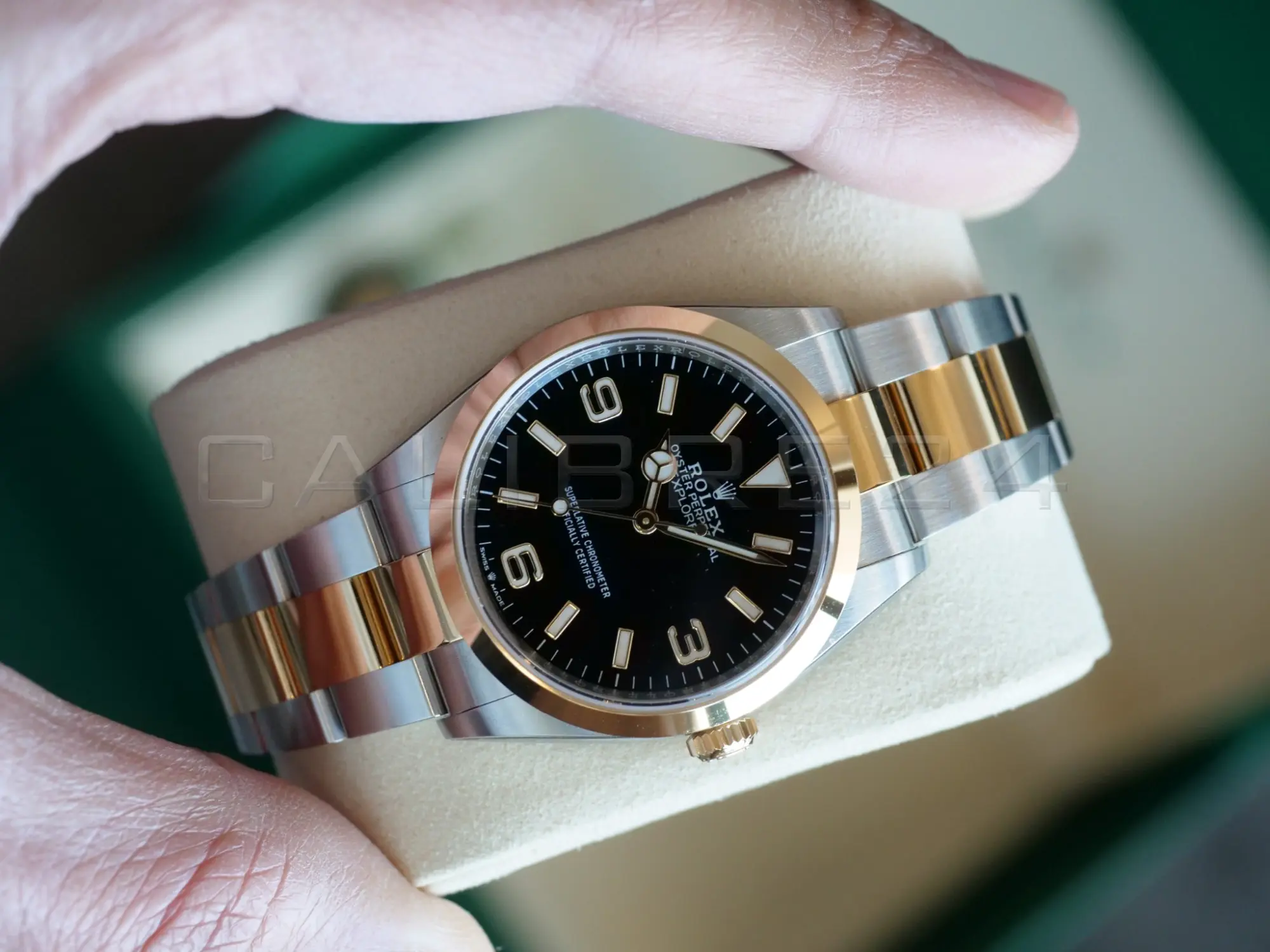 Rolex Explorer 36 124273 NOS 2024 full set original Rolex boxes manuals warranty card hang tag Calibre24 Perth