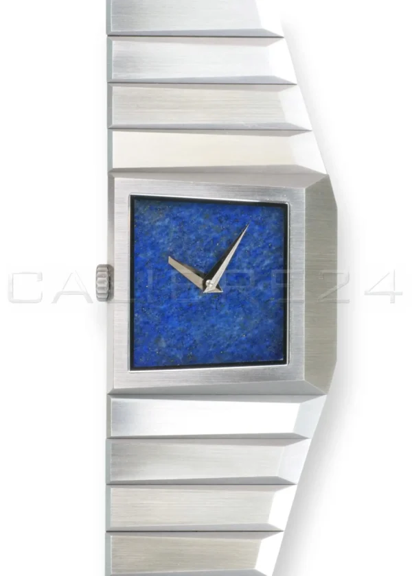 Toledano & Chan B/1 Blue Lapis Lazuli limited edition 175 — dial view showing natural stone veining and silver dauphine hands